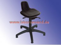 Lab stool with short backrest » <br>plastic base with black pneumatic spring » 4671.01
