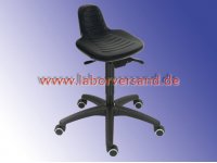Lab stool with short backrest » <br>plastic base with black pneumatic spring » 4671.11