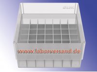 Kryoboxen PP, <br /><b>hohe Form</b> » <br/>Raster fix 7 x 7 für Vials 8 ml » B77