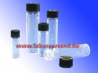 Sample vials made of glass