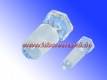 Hollow glass stoppers for ground glass joints (NS)